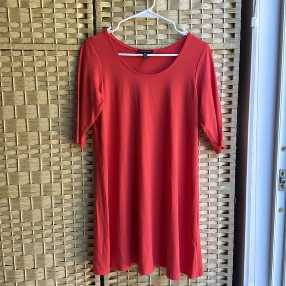 Eileen Fisher Orange tunic dress size medium jersey material size medium - Picture 4 of 8